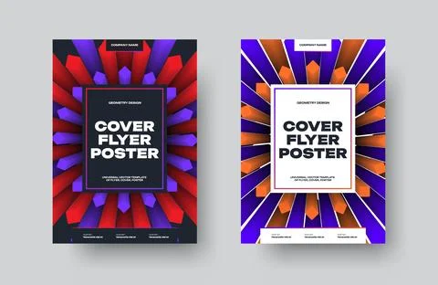 Vector white, black flyer with place for text, purple, orange, red gradient.. Stock Illustration
