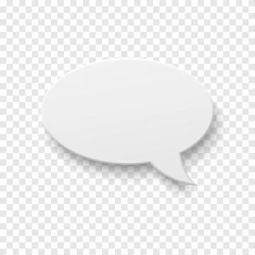 Vector white blank paper speech bubble Stock Illustration