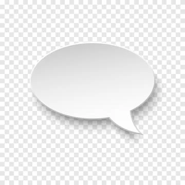 Vector white blank paper speech bubble 스톡 일러스트