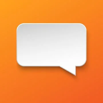 Vector white blank paper speech bubble Illustrazione stock