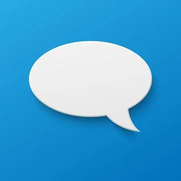 Vector white blank paper speech bubble, message box イラスト素材