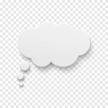 Vector white blank paper speech bubble on background. Stock Illustration