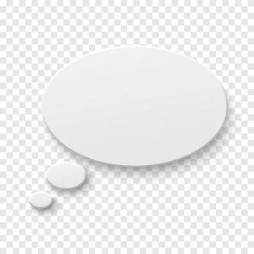 Vector white blank paper speech bubble on background. Stock Illustration