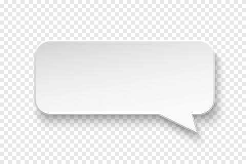 Vector white blank paper speech bubble on background. Rectangle shape 스톡 일러스트