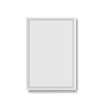 Vector White blank photo frame Stock Illustration