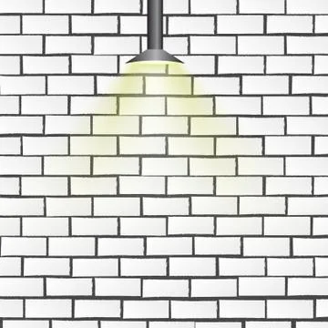 Vector: White brick wall background Stock Illustration