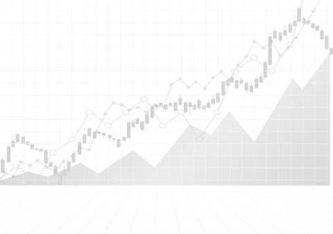 Vector : White business graphs on white background Stock Illustration