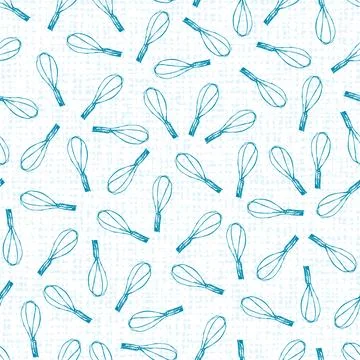 Vector white cake whisk simple seamless repeat pattern with canvas background Stock Illustration