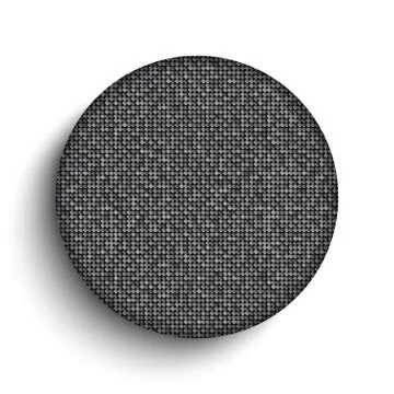 Vector white circle on silver sequins background Stock Illustration