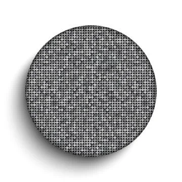 Vector white circle on silver sequins background Stock Illustration