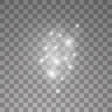 Vector white cloud glitter wave abstract illustration. White star dust trail Stock Illustration