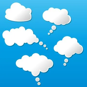 Vector white clouds 스톡 일러스트