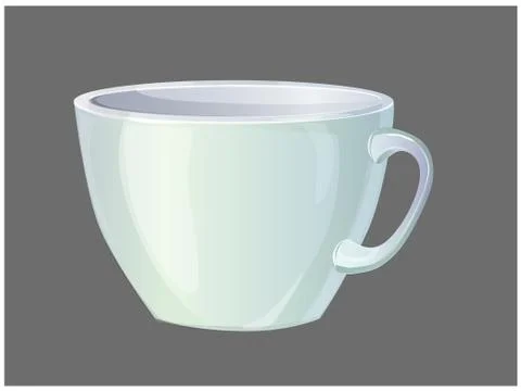 Vector white coffee cup Stock Illustration