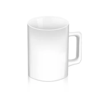 Vector white cup Stock Illustration