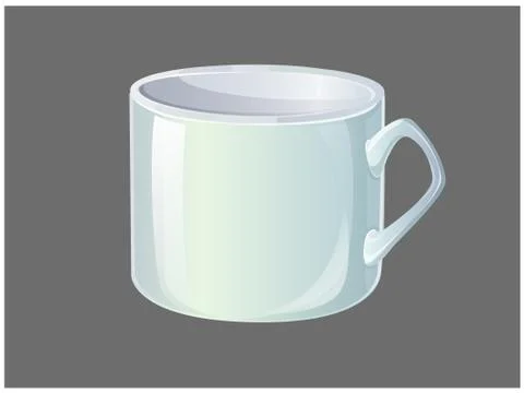 Vector white cup Stock Illustration
