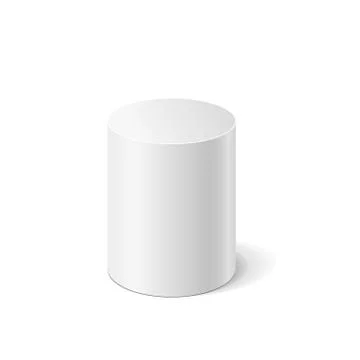 Vector white cylinder Stock Illustration