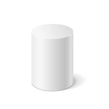 Vector white cylinder Stock Illustration