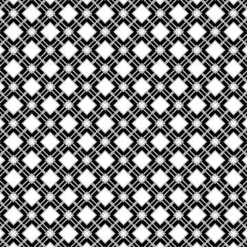 Vector white diamonds on black background Stock Illustration