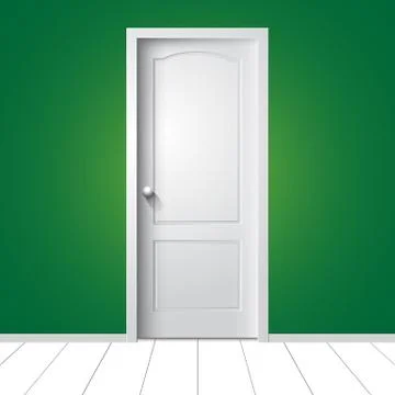 Vector white door Stock Illustration