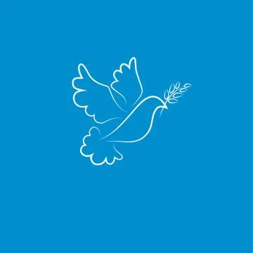 Vector white dove Stock Illustration