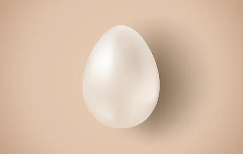 Vector white egg in realistic style for Easter. Иллюстрация