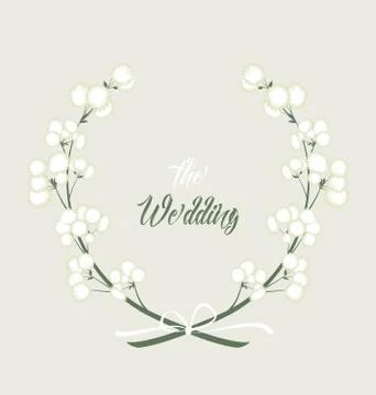 Vector white flowers Stock Illustration