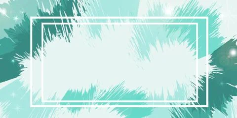 Vector white frame with green paint patterns for text 스톡 일러스트