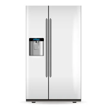 Vector white fridge Stock Illustration