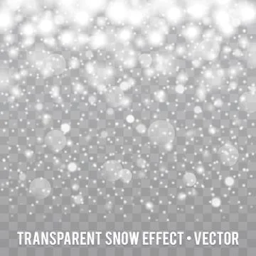 Vector white Glitter particles Effect on transparent Background. Eps10. Illustrazione stock