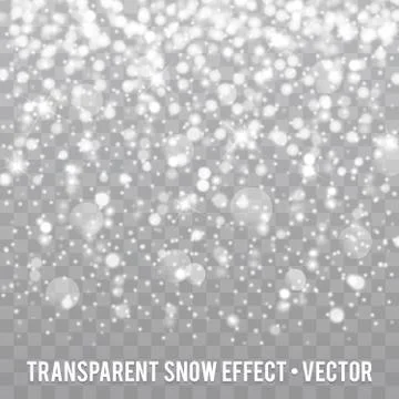 Vector white Glitter particles Effect on transparent Background Eps10. Stock Illustration