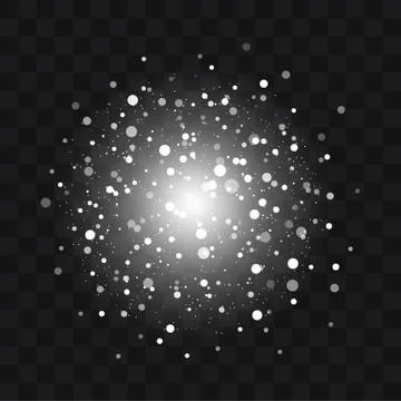 Vector white glitter trail particles background effect for luxury greeting ri イラスト素材