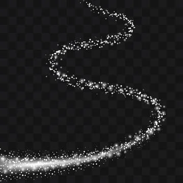 Vector white glitter trail particles background effect for luxury greeting ri Stock Illustration