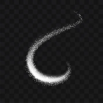 Vector white glitter trail particles background effect for luxury greeting ri Stock Illustration