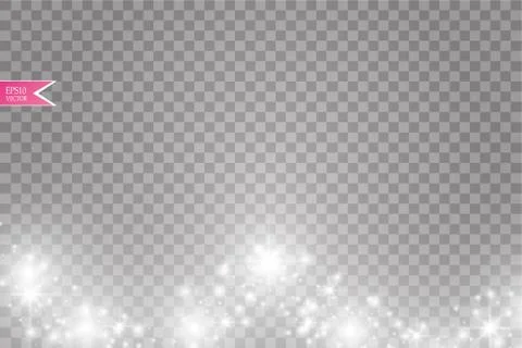 Vector white glitter wave abstract illustration. White star dust trail sparkling Stock Illustration