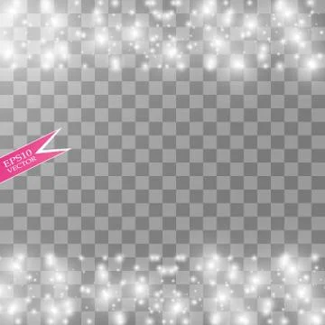 Vector white glitter wave abstract illustration. White star dust trail sparkling Stock Illustration