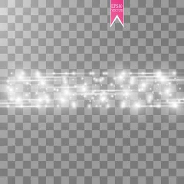 Vector white glitter wave abstract illustration. White star dust trail sparkling Stock Illustration