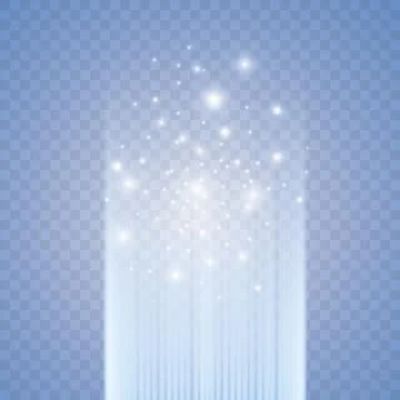 Vector white glitter wave abstract illustration. White star dust trail sparkling Stock-Illustration