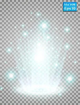 Vector white glitter wave abstract illustration. White star dust trail sparkling Ilustração Stock