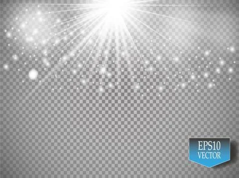 Vector white glitter wave illustration. White star dust trail sparkling Stock Illustration