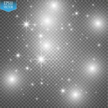 Vector white glitter wave illustration. White star dust trail sparkling Stock Illustration