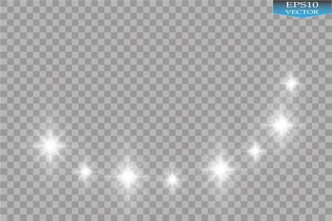 Vector white glitter wave illustration. White star dust trail sparkling Stock Illustration