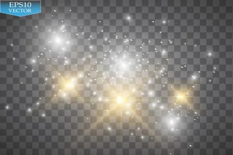Vector white glitter wave illustration. White star dust trail sparkling Stock Illustration