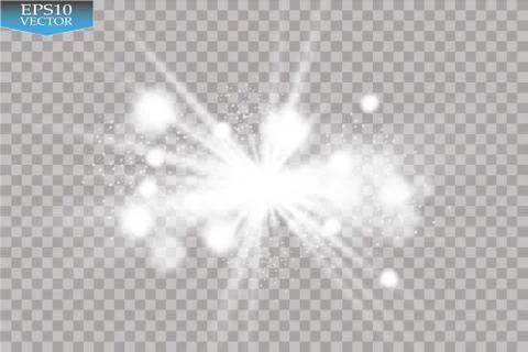 Vector white glitter wave illustration. White star dust trail sparkling Stock Illustration