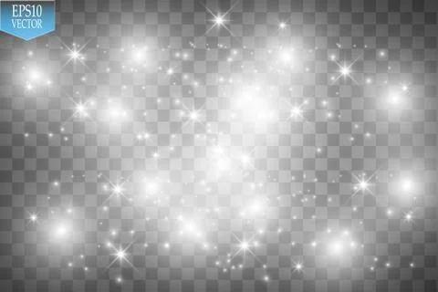 Vector white glitter wave illustration. White star dust trail sparkling Stock Illustration