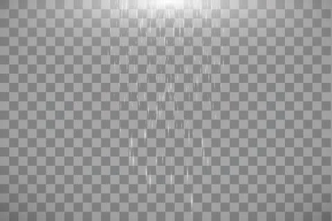 Vector white glitter wave on transparent background illustration. Stock Illustration