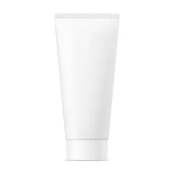 Vector white mat plastic tube with cap Stockillustratie