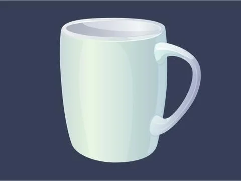 Vector White Mug Stock Illustration