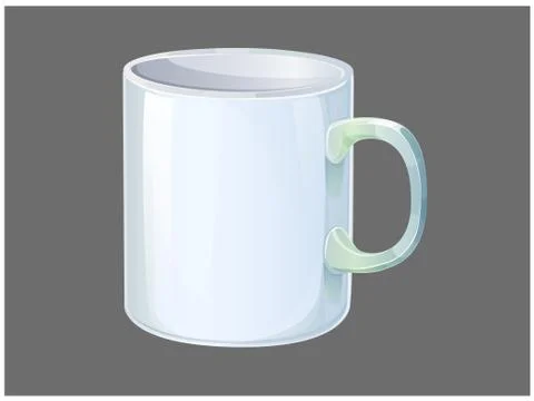 Vector white mug  standart - layout for souvenir Stock Illustration