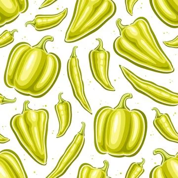 Vector White Pepper Seamless Pattern Stock Illustration