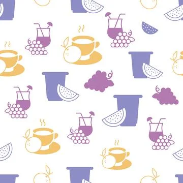 Vector white refreshing drinks repeat pattern background design 스톡 일러스트